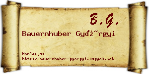 Bauernhuber Györgyi névjegykártya