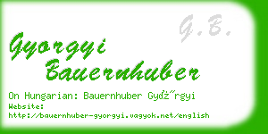 gyorgyi bauernhuber business card